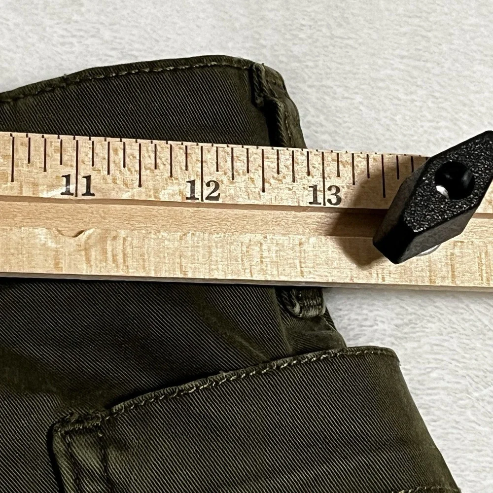 FRAME WASHED FATIGUE HIGH WAIST PATH‎ POCKETS UTILITY SHORTS SIZE 24 Green